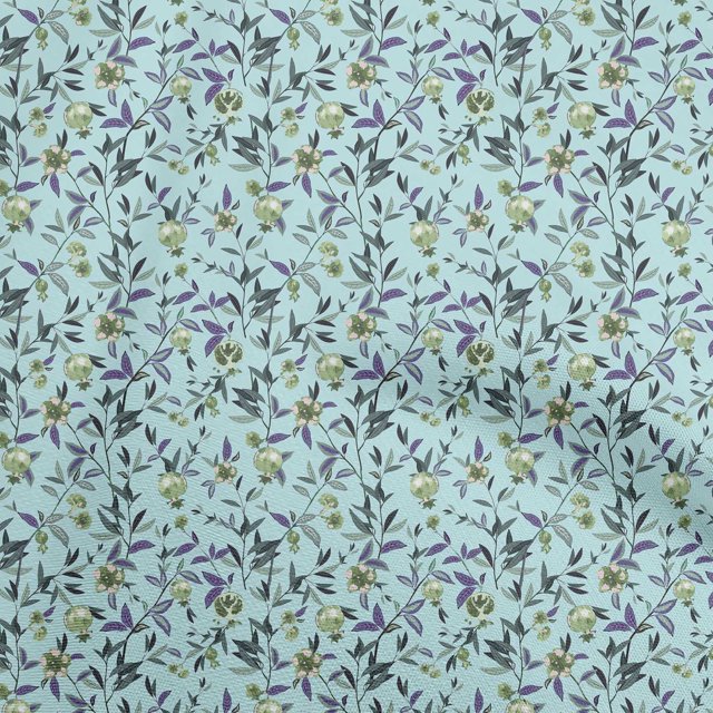 oneOone Polyester Spandex Light Blue Fabric Asian Suzani Craft Projects Decor Fabric Printed By The Yard 56 Inch Wide