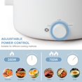 thumbnail image 2 of Electric Steamer for Cooking, 2L Ceramic Glaze Non-stick Pot, Dual Power Multi-functional Electric Cooker, Suitable for Steak, Pasta, Hot Pot, Ramen, Quick Heating and Overheat Protection, 2 of 7