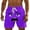 Dark Purple, variant on Men's Casual Shorts with Distinct Face Print Design for Everyday Wear Lightweight Breathable Summer Streetwear Ideal for Outdoor Activities