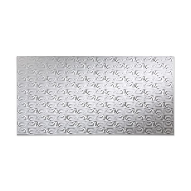 Fasade Matte White Wall Panel 4' x 8', Easy Installation