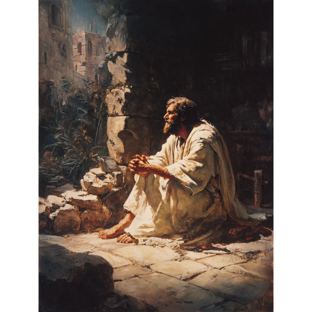 Religious Jesus Prayer Canvas Wall Art 15.75x11.81 Inches
