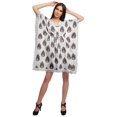 thumbnail image 2 of Moomaya Robe Courte de Caftan de Plage, Robe de Couverture Imprimée, Kaftan pour Femmes, Tenue de Plage, Couverture, 2 of 4