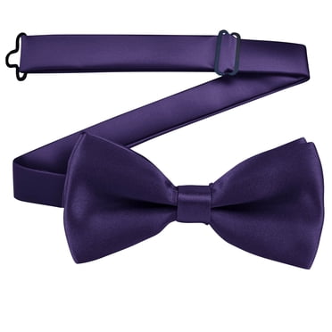 Xfvqtps Boys Bow Tie Solid Color Bowties Adjustable Neckties for Uniform School Party Navy