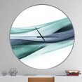 thumbnail image 2 of Designart « Lignes Fractales Gris Bleu » Horloge Murale Moderne, 2 of 6