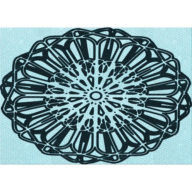 Ahgly Company Machine Washable Indoor Rectangle Transitional Deep Teal Green Area Rugs, 7' x 9'