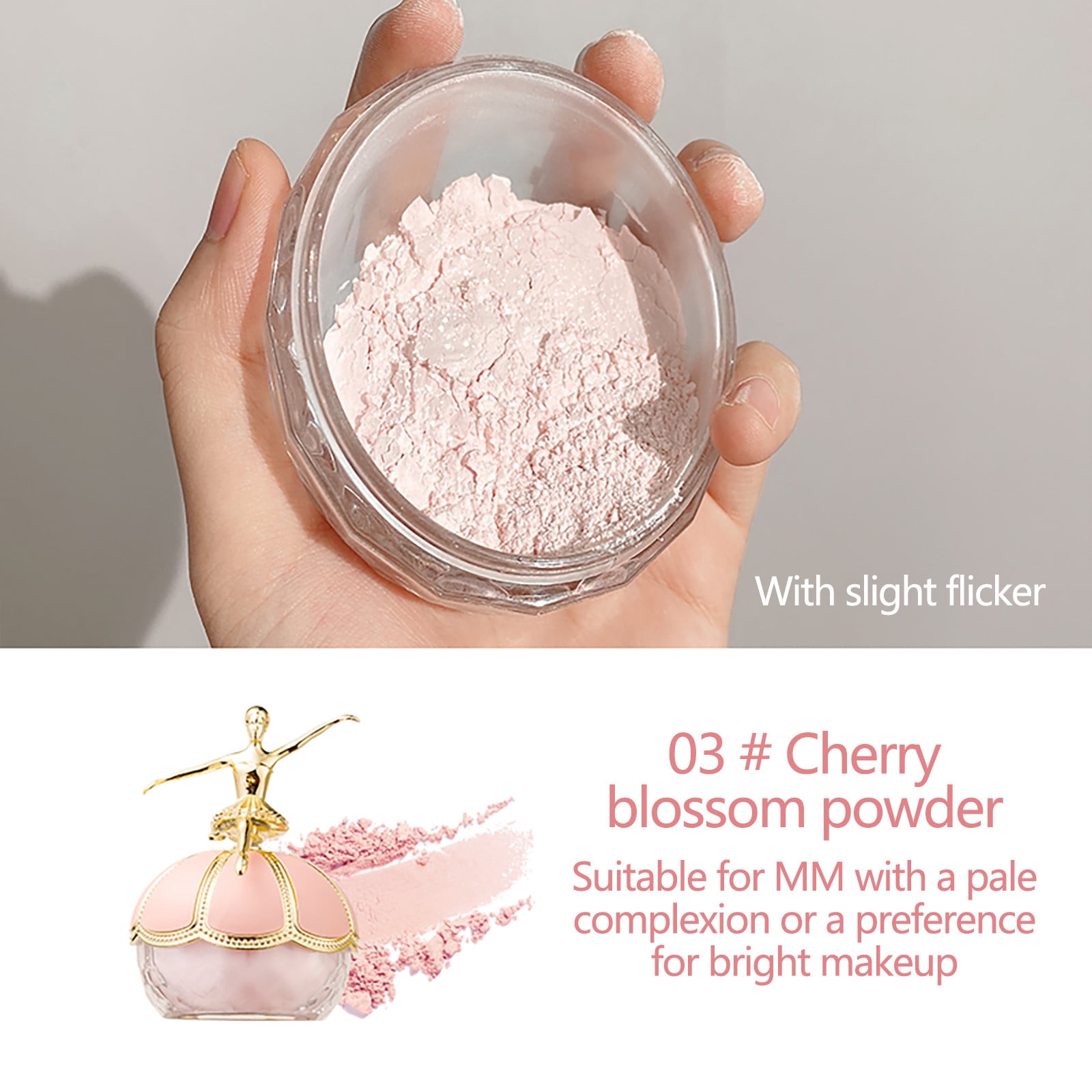 Dreparja Lithe Makeup Holding Oil Control Invisible Pore Setting Powder Loose Setting Powder Makeup, Oil Control Soft Focus Make Up Setting Powder