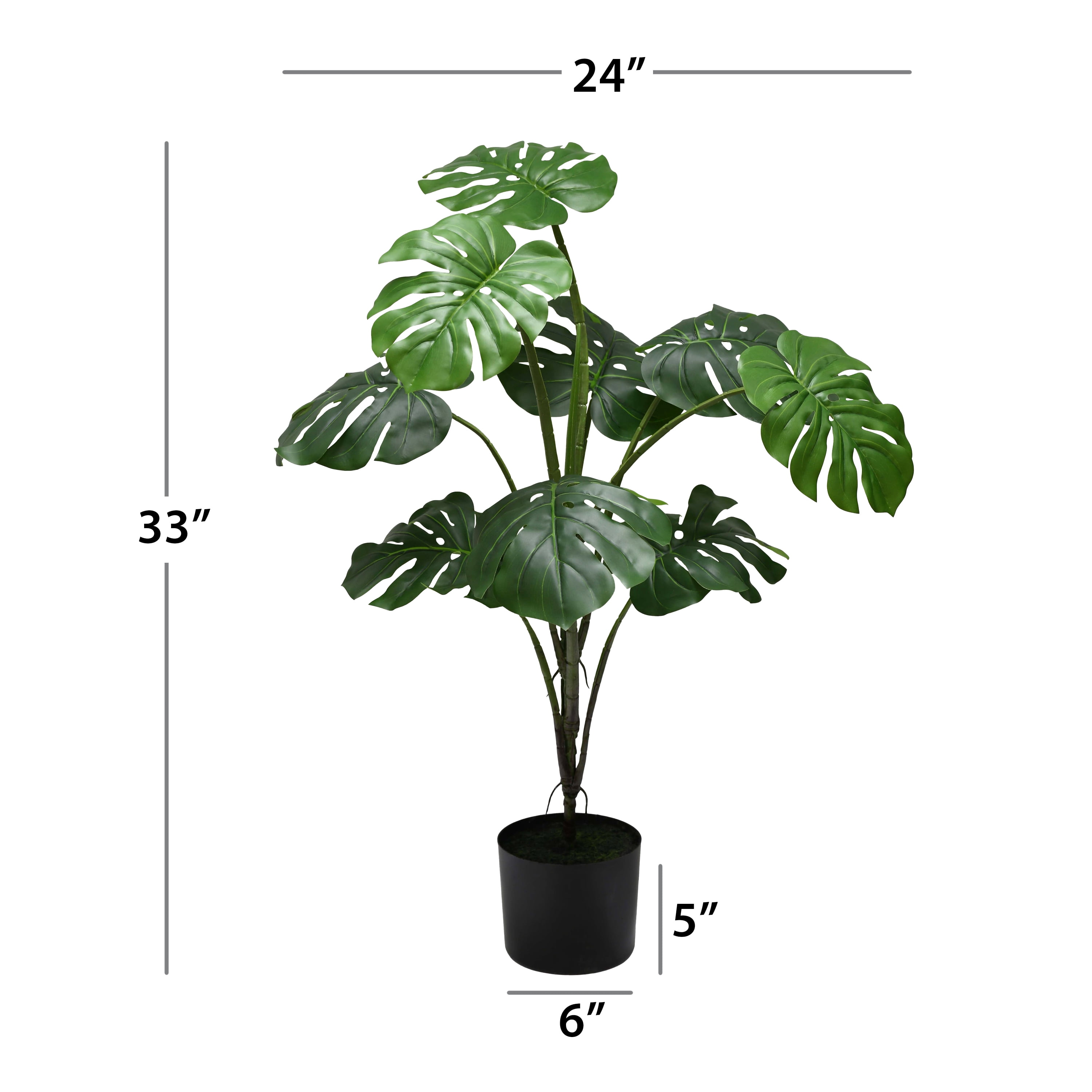 Pot d'arbre artificiel Mainstays monstera