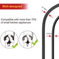 thumbnail image 3 of 2PCS Cable Clips  Self-Adhesive Cable Organizer Cord Holder Rubber Cable Wrap Attachment Cord Storage For Kitchen Appliances, 3 of 9