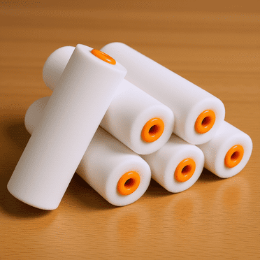 HAMPPLIES 6 Pcs Rouleaux de Peinture Blancs pour Peinture Murale avec Prise Confortable et Fini Lisse