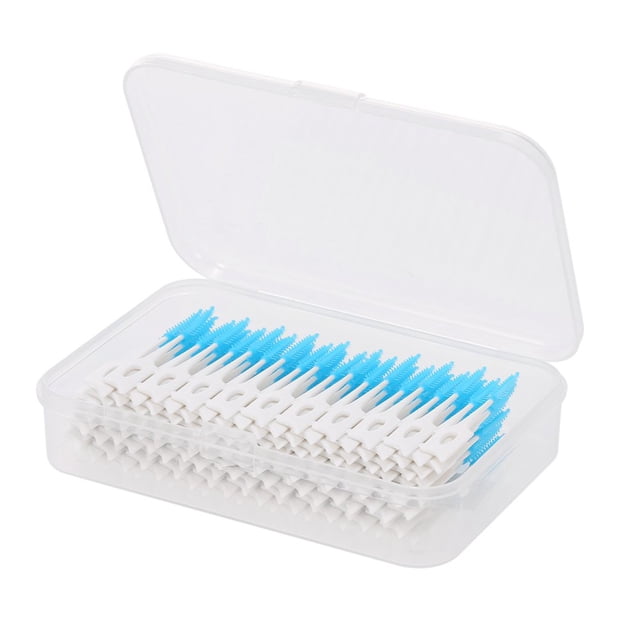 160pcs Double-ended Toothpick Soft Silicone Tooth Picks Floss Interdental Brush Stick Hygiene Tools