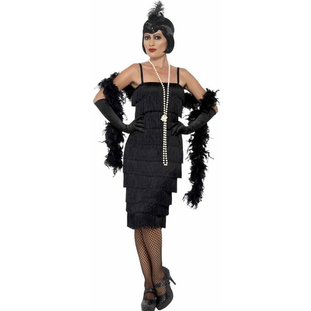 Smiffys Costume de Flapper pour Homme Taille TTG-US 22-24, Noir