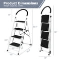 thumbnail image 4 of Costway 4 Step Ladder Folding Stool Heavy Duty 330lbs Capacity Industrial Lightweight, 4 of 10
