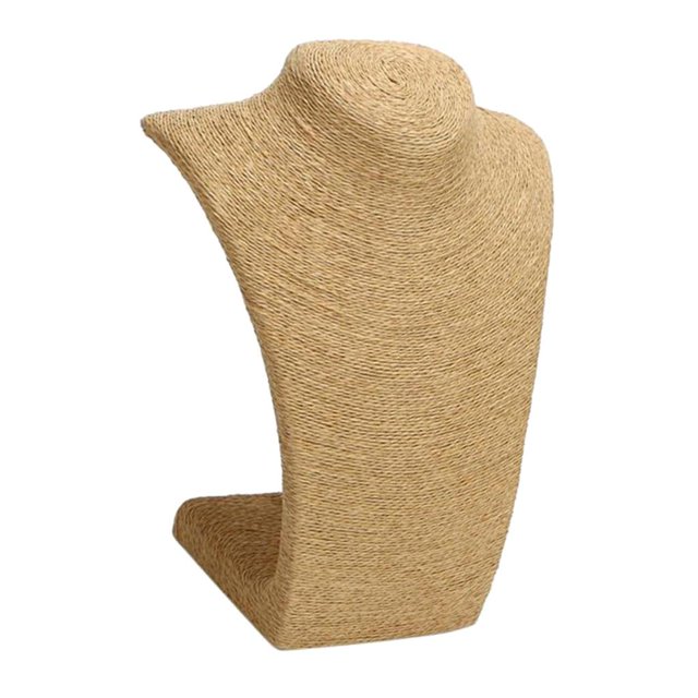 Présentoir de Collier Pendentif Buste Mannequin Support de Bijoux Kaki Kaki G