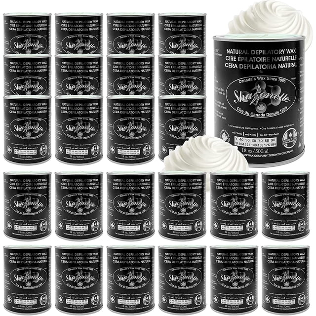 Sharonelle Soft Wax All Purpose Natural Depilatory Canned Wax (24 pcs, Cream)