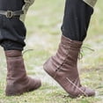 thumbnail image 5 of LSLJS Men's Mid-Calf Boots, Men's Winter Flat Heel Leather Strap Warm Lace Up Vintage Mid Boot Rider, 5 of 5