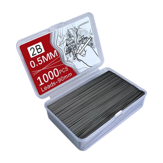 HILABEE Lead Refills Large Capacity Portable Pencil Lead Core for Office Home School 0.5mm 1000pcs