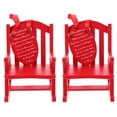 thumbnail image 1 of KAKOWELY 2pcs Wooden Chair Hanging Ornament DIY Home Decor Mini Rocking Chair Pendant,3.35X"X3.15"X2.76", 1 of 5