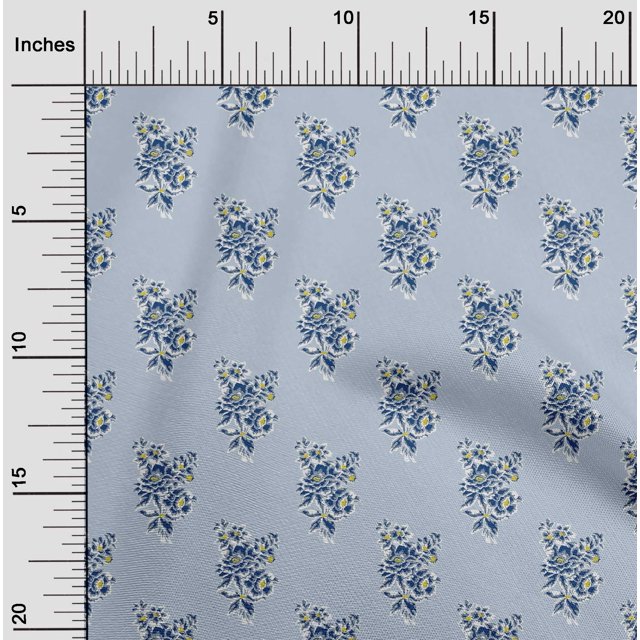 oneOone Silk Tabby Fabric Flower Artistic Print Fabric BTY 42 Inch Wide
