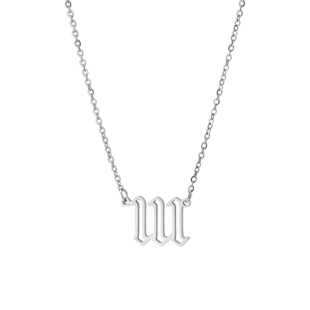 Pendentif Collier Numéro d'Ange Plaqué Or/argent Collier en Acier Inoxydable Bijoux pour Femmes