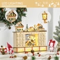 thumbnail image 4 of HOMCOM Christmas Advent Calendar Light Up Store Countdown Drawer, Village, 4 of 9