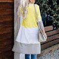 thumbnail image 4 of Light Cardigans for Women Ladies Paneled Contrast Striped Pocket Cardigan Long Jacket on Clearance, 4 of 7