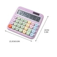 thumbnail image 3 of Cute Mechanical Calculator, Solar & Battery-Powered Office Calculator, 12-Digit Display, Retro Typewriter Style, Ideal for School & Office Use, Durable for Daily Calculations, 3 of 3