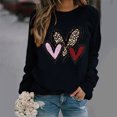 thumbnail image 1 of Styesk Chandails à Manches Longues pour Femmes, Imprimé de Cœur, Hauts de Sortie, T-Shirts Confortables et Doux à Col Rond, Chandail à Enfiler, Mode, Ample, Léger, Chandail en Molleton, Graphique de la Saint-Valentin, Hauts Décontractés, 1 of 3