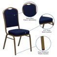 thumbnail image 2 of HERCULES Series Crown Back Stacking Banquet Chair in Burgundy Fabric - Gold Frame, 2 of 9