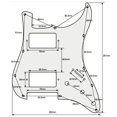thumbnail image 2 of Plaque de Grattage Humbucker 3 Plis à 11 Trous pour Guitare HH, Protège-Gigare, pour Guitares Électriques ST, 2 of 7