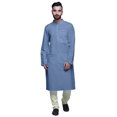thumbnail image 2 of Atasi Kurta Imprimé pour Hommes Col Mandarin Popeline de Coton Kurta Chemise Décontractée, 2 of 7