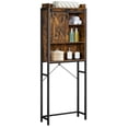 thumbnail image 1 of VASAGLE Over-The-Toilet Storage Cabinet, Bathroom Oragnizer Rack, Space-Saving for Washing Machine, Steel Frame, Rustic Brown and Black, 1 of 7
