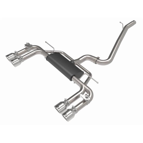 Advanced FLOW Engineering Exhaust System Kit 49-36442-P Mach Force XP Cat Back System; Stainless Steel; With Muffler; 3 Inch To 2-1/2 Inch Pipe Diameter; Single Exhaust With Quad Exits
