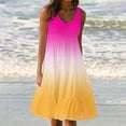 thumbnail image 2 of Yuyuzo Robes d'Été pour Femmes Robe Décontractée d'Été pour Femmes Sans Manches à Col Rond Tunique Ample Robe Débardeur Robe Bohème de Plage pour les Vacances, 2 of 7