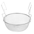 thumbnail image 2 of yuksok Panier Rond en Maille d'Acier Inoxydable pour Friture Croustilles de Pommes de Terre avec Poignée 23 cm Rond 23 cm, 2 of 9