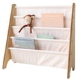 thumbnail image 2 of 3 Sprouts Recycled Fabric Kids Book Rack Storage Bookshelf Organizer in Pale Pink for Ages 3+, 2 of 13