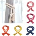 thumbnail image 3 of 2Pcs Couleur Unie Tissage Coton Lin Corde Rideau Tieback Titulaire Décor à la Maison, 3 of 8