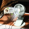 thumbnail image 1 of Limited Time Deal Iumwxz Small Fan Clipable Desktop Small Fan Clip On Fan Room Fan USB Rechargeable Desktop Clip Type Mini Fan Desk Fan Desk Accessories Apartment Essentials, 1 of 6