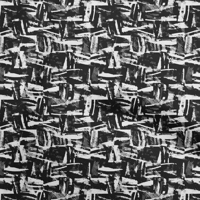 oneOone Cotton Silk Black Fabric Abstract Craft Projects Decor Fabric Printed By The Yard 42 Inch Wide