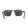 thumbnail image 2 of Mens Color Mirror Classic Rectangular Metal Rim Officer Sunglasses Silver Mirror, 2 of 4