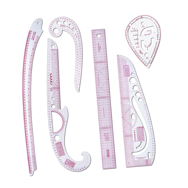 Dress Makers Ruler Styling Sewing French Curve Ruler Set Fashion Design Rulers Metric Rulers Set for Pattern Makers, Tailors 6 Pieces
