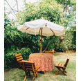 thumbnail image 2 of Vargottam Indoor/OutdoorRoundTablecloth 58 InchTablecloth With Umbrella Hole & Zip, Waterproof TableCloth, TableCovers For Backyard Table -Orange, 2 of 7
