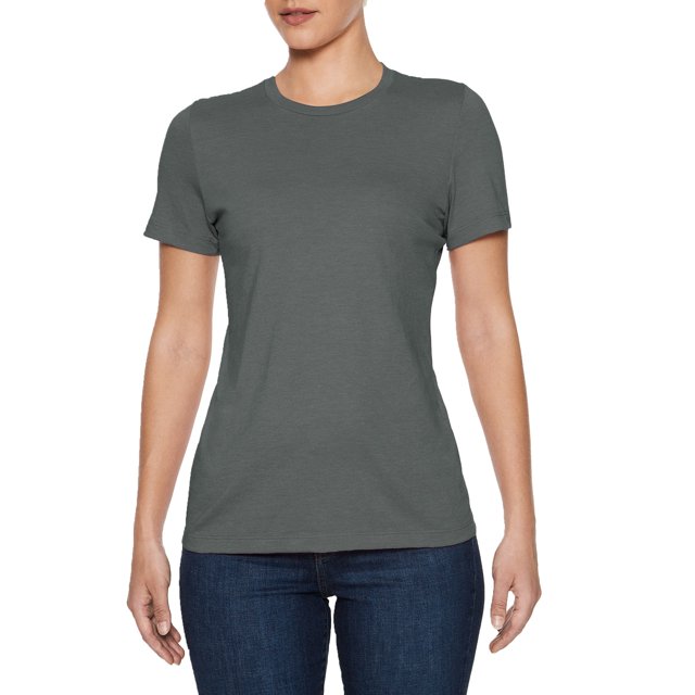 Gildan T-Shirt CVC Softstyle pour Femmes, P, Gunmetal