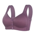 thumbnail image 1 of Timegard Womens Bras Front Closure Button Wide Strap Full Support Comfort Bralette Wirefree Daily Bras, 1 of 3