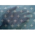thumbnail image 4 of oneOone Cotton Silk Fabric Plus Sign Kasuri Print Sewing Fabric BTY 42 Inch Wide, 4 of 4
