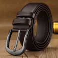 thumbnail image 3 of Faux Leather Belt Causal Simple Single Prong Buckle Belt Pin Buckle Belt for Men, 3 of 10
