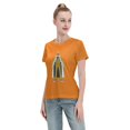 thumbnail image 4 of T-Shirt Basique à Manches Courtes pour Femme une Pièce Singe Jaune, 4 of 6