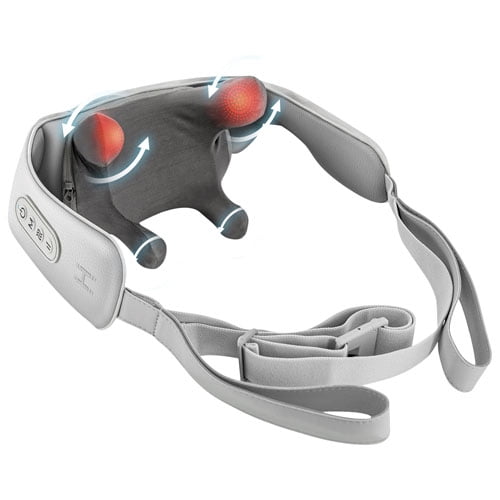 Homedics Cordless Shiatsu Neck & Shoulder Massager with Heat (NMS-275H-CA) - Grey