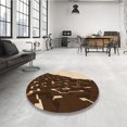 thumbnail image 4 of Ahgly Company Tapis d'Intérieur Lavable à la Machine, Carré, Transitionnel, Brun Sable Brun, Tapis de Zone, 3 Pieds Carré, 4 of 7