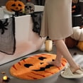 thumbnail image 4 of HHBEAUTY Halloween Bathroom Rug, Fall Pumpkin Bath Mat Water Absorbent Non-Slip Washable for Shower Tub Microfiber Washable Absorbent Carpet Autumn Halloween Thanksgiving Home Kitchen Decoration, 4 of 7