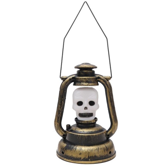 Halloween Tabletop Lantern Plastic Decorative LED Oil Lamp Hanging Lantern